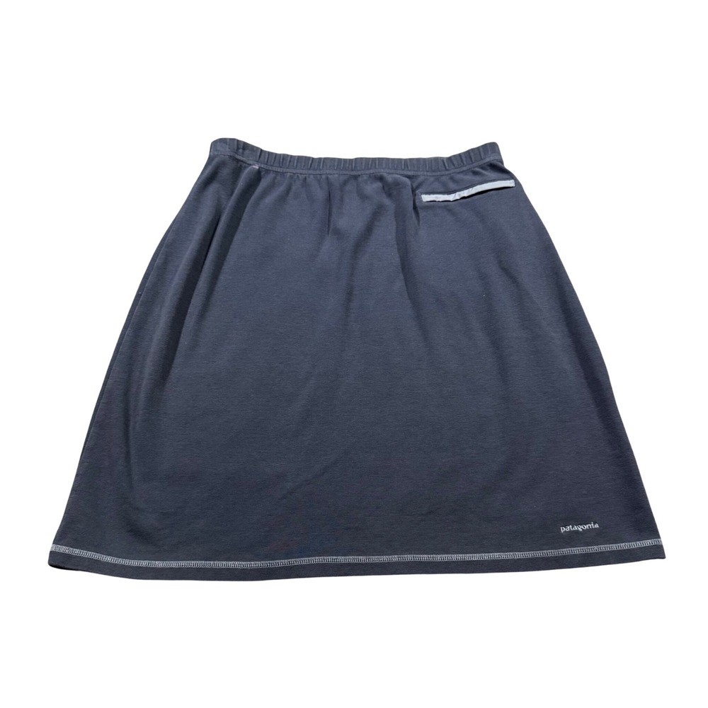 Patagonia Organic Cotton Skirt Small Gray Elastic Waist Gorpcore‎ Hiking Casual